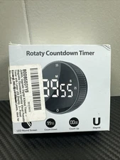 Digital Kitchen Timer with HD LED Display, Magnetic Countdown & Countup Black H4