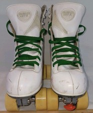Crazy Skates Celebrity Art Roller Skates - Classic White Artistic Quad Men 8 W 9