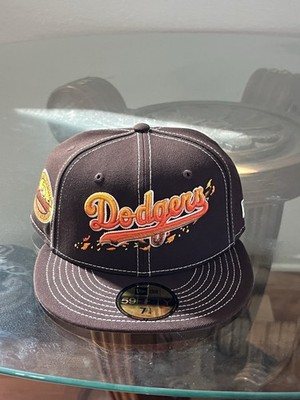 LA Dodgers “Fall Foliage” Brown Fitted Hat Dodger Stadium 50th