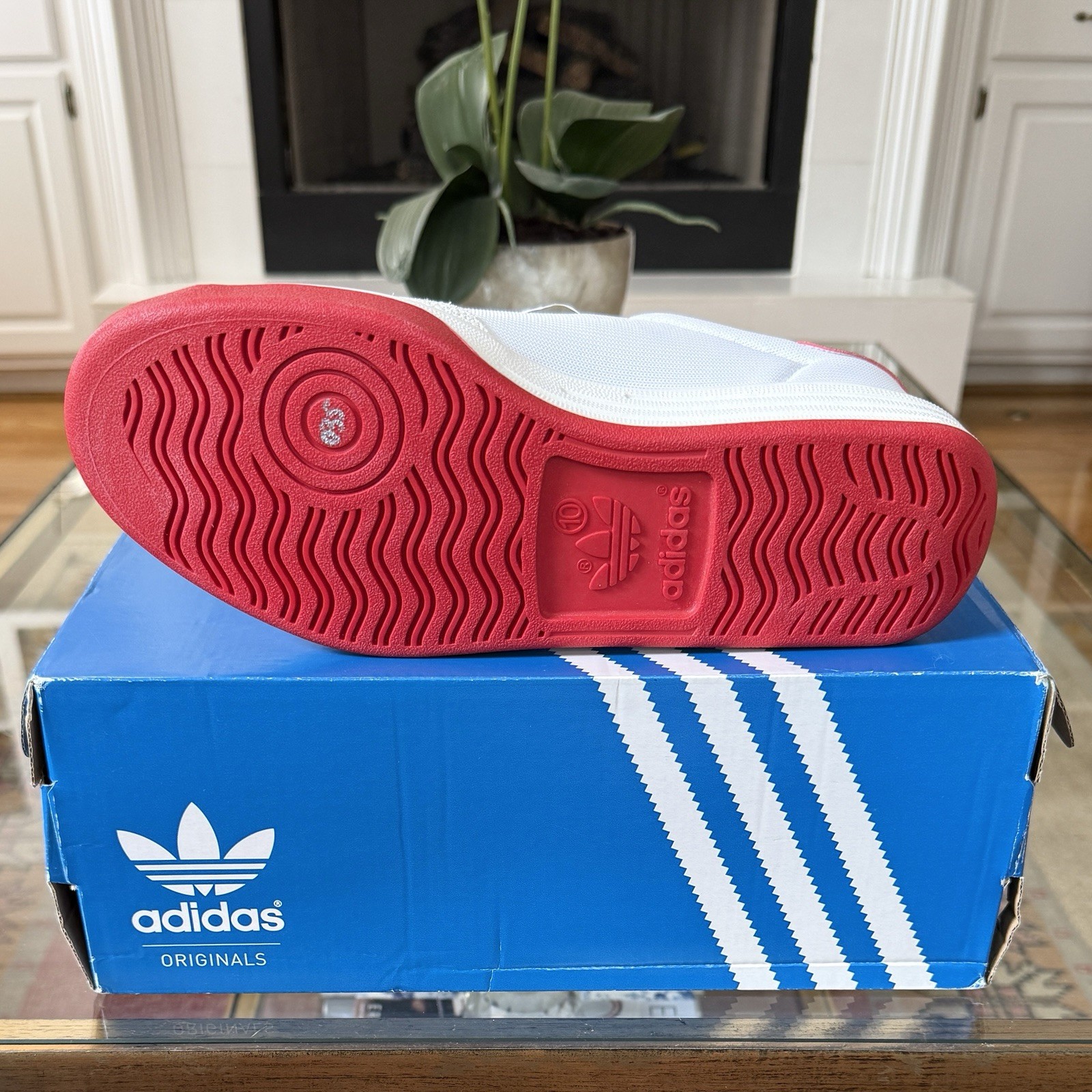 Size 10 - adidas Rod Laver Super  - White/Scarlet/White - BB856 - SAME DAY SHIP image 3