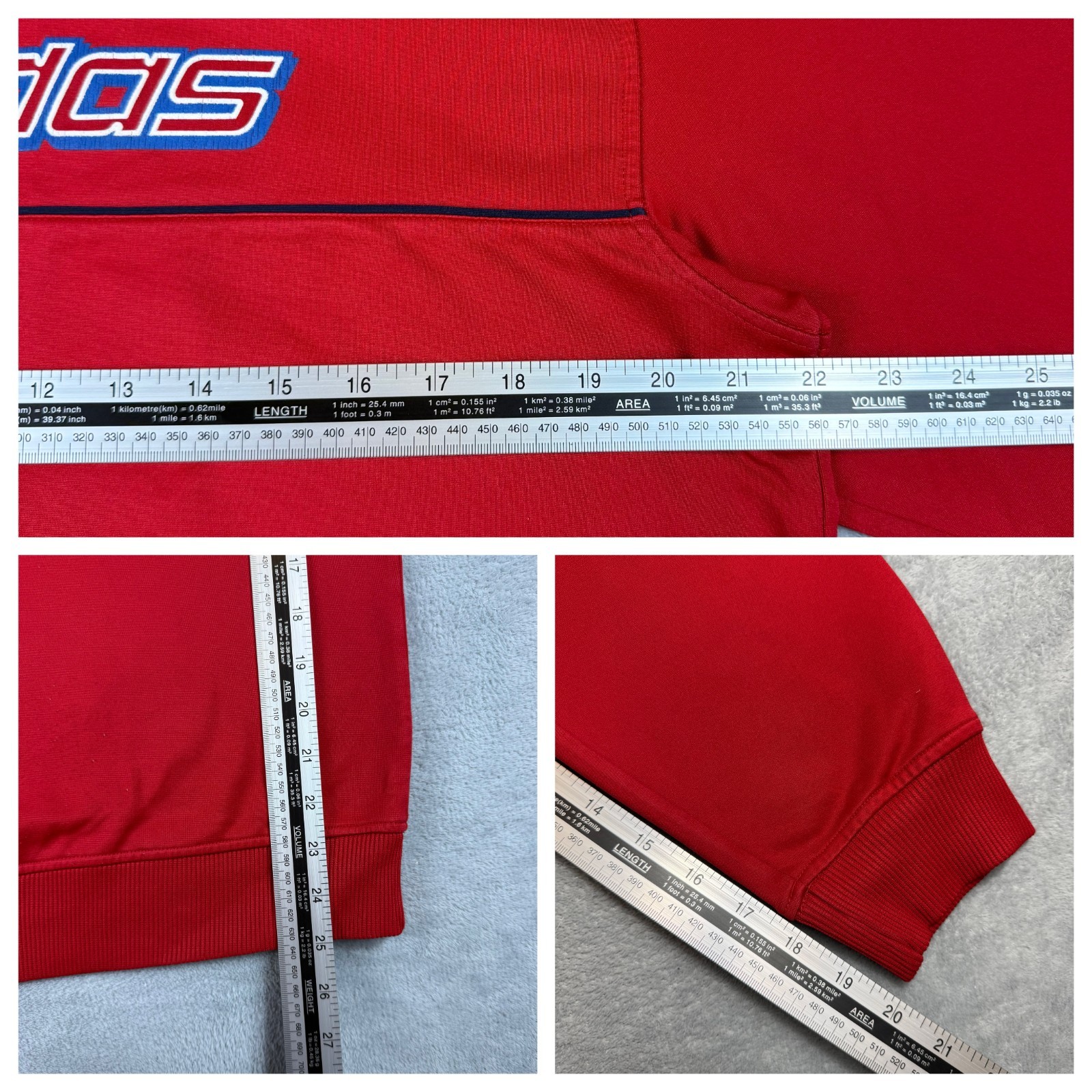 Vintage Adidas 1990's Red Spellout Oversized Small Pullover Sweatshirt image 6