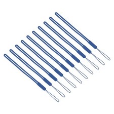 19cm Silicone Wrist Strap Lanyards, 10 Pcs Short Lanyard, Blue