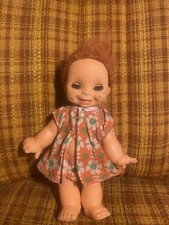 S&uuml;&szlig;e Vintage Puppe mit Sommersprossen & roten Haaren ca. 23 cm Goebel / DDR Stil