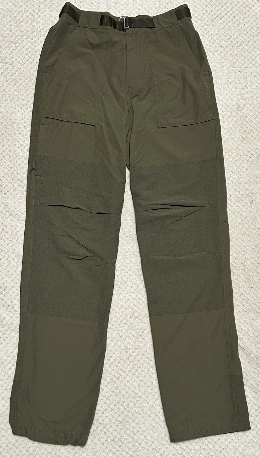 REI Co-Op Mens Screenline Technical Cordura Belted 30W X 32L Hiking Pants Green