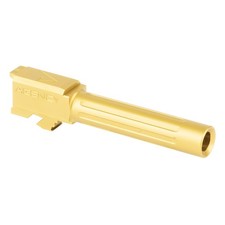 Agency Arms Barrel Compatible With Glock 19 Gen5 Fluted Mid Line 9MM Black Gold