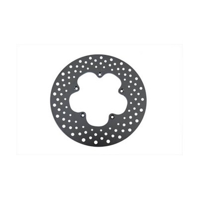 V-Twin Manufacturing Front 11.5 in. Drilled Clover Leaf Brake Rotor - 41807-74