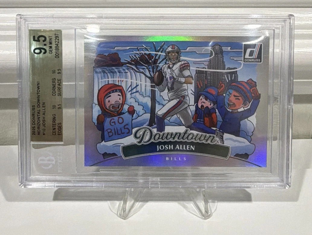 2025 Panini Donruss Horizontal Downtown! Josh Allen #10 BGS 9.5 Case Hit SSP 🔥