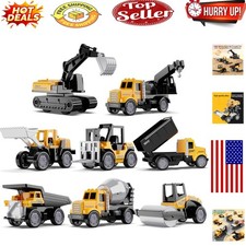 Alloy Mini Construction Vehicles Set   Durable, Educational, Pull-Back Fun fo...