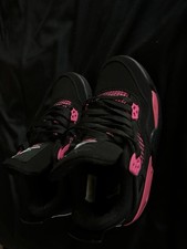 Jordan Black Pink Athletic Shoes Unisex Kids Low Top Lace Up Logo Accent