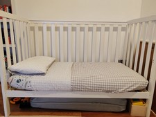 Tutti Bambini Caterina White Mini Cot Bed  with matress and duvet set included