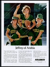 1980 Aramco oil Arabia little league baseball team photo vintage print ad