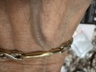 Vtg 14kt Solid Gold 6.944g Hugs & Kisses 7” Bracelet Marked & Tested — photo 6