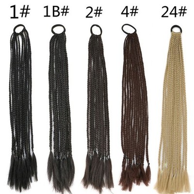 12 Str?hnen Kunsthaar Flechthaar Dreadlock Pferdeschwanz Verl?ngerung 50g 60cm
