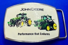 John Deere Performance that Endures Farm Tractors Vintage Spec-Cast Belt Buckle