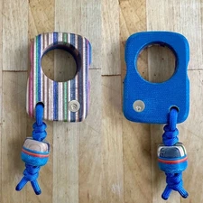 BullDog EDC SFK Skateboard Deck & Blue Canvas Micarta - Pocket Art - Bead