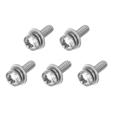 5Pcs M2 x 6mm 304 Stainless Steel Phillips Pan Head Machine Screws Bolts