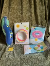 Sun Squad Swim Fun Pack Dive Rings Beach Ball Swim Tube Catch Ball