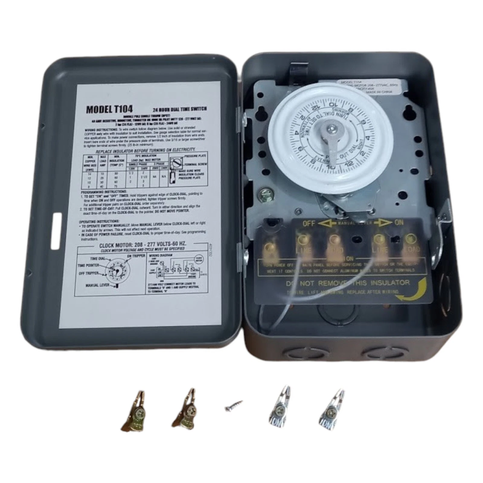 24 Hour Electro Mechanical Timer 208-277 Volts 40 Amp DPST for Paragon 4004-71
Opens in a new window