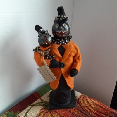 VINTAGE CODY FOSTER HALLOWEEN BLACK CATw/PARADE STICK BLACK CAT   old stock