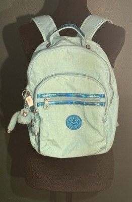 Kipling Seoul Small Tablet Backpack Blue And Metallic