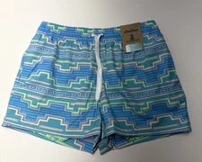 Chubbies Mens 4” Inseam Swim Trunks THE DESERT DAWNS Mesh Lined Neon Retro Sz S