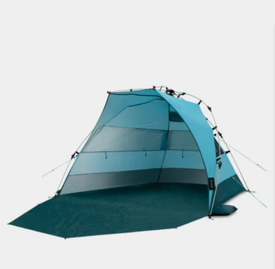 Strandmuschel Quick Bay Pro blau schneller Aufbau kompakt UV Schutz 1x benutzt