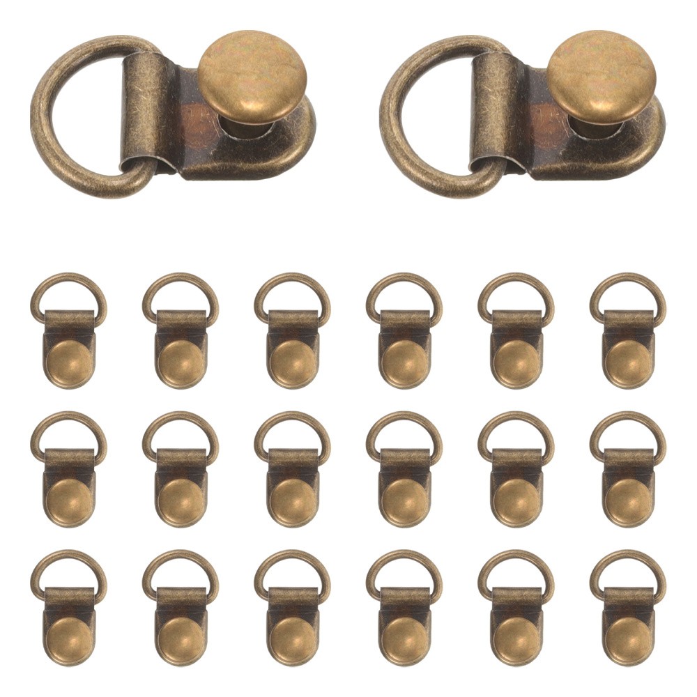 APL 20 Pezzi Ganci per Lacci in Metallo Ricambi Riparazione Pulsante per Stivali Anelli Escursionismo