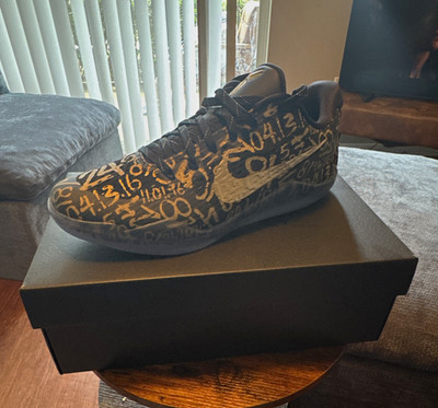 Nike Kobe XI EM Protro Men s Low Top Basketball Sneakers Black Gold White