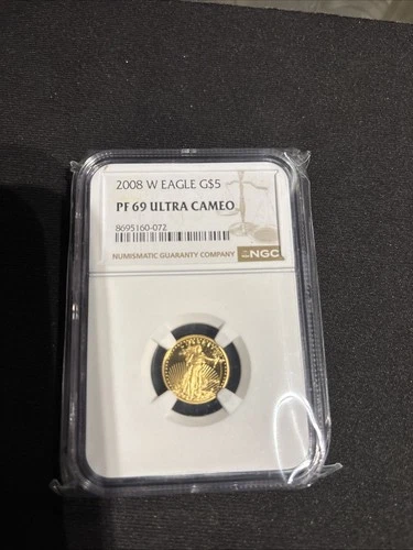 2008 1/10 oz $5 American Gold Eagle PF Ultra Cameo MS-69 NGC
