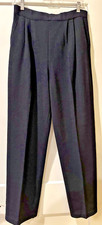 ST. JOHN BASICS  Black Santana Knit Pull-On Pants Size 6 Pleated Front Pockets