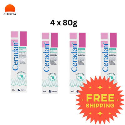 4pcs X Ceradan Skin Barrier Repair Cream For Dry skin and Eczema 80g DHL / Fedex