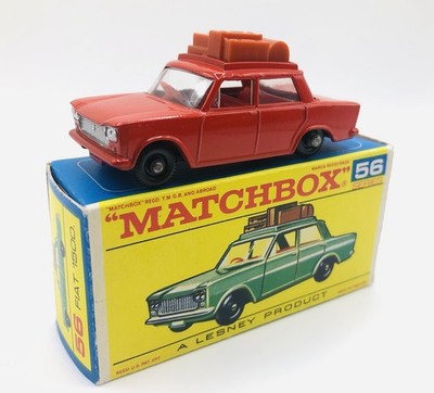 Matchbox RW 56B Fiat 1500 ROT aus G-1 Giftset, rare ''F'' Box