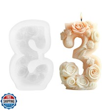 Candle Mold for Candle Making, 3DSilicone Mold for Resin Casting DIY Plaster