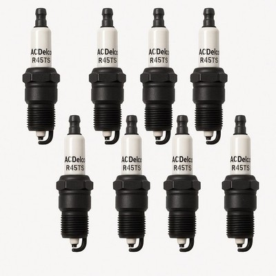 8x AC Delco R45TS Zündkerzen   GM Ford Dodge V8 Oldtimer OEM  8 Stück