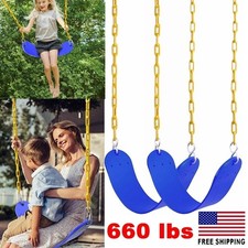 2 Pack Blue HEAVY DUTY Swing Seat Set Replacement w/ Chain Kids Adult Outdoor