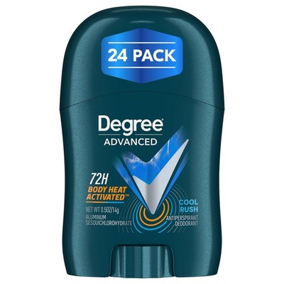 Men Travel Deodorant, Bulk, Cool Rush 24-Pack   72H Body Heat Activated Mini ...
