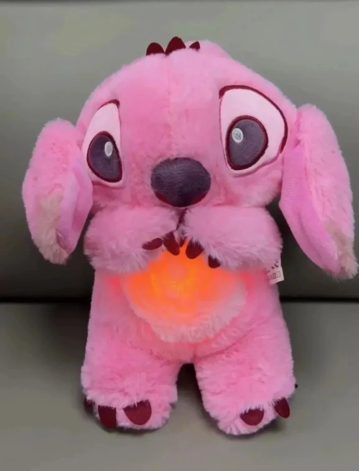 Kawaii Stitch Sleep Plush Toy With Calm Music, Lights & Breathing Effect – MINISO (2 Colors)