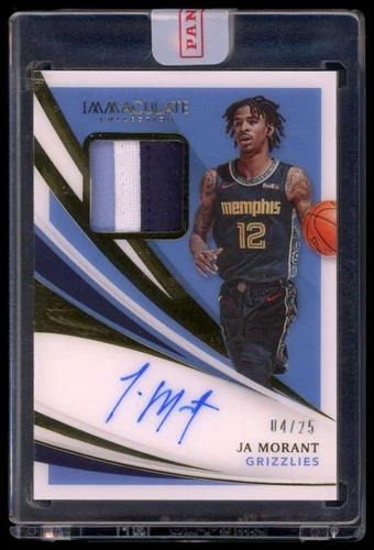 2020-21 Panini Immaculate Collection Ja Morant Auto Patch 04/25