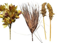 Lot Of Artificial And Dried Flowers -see Images