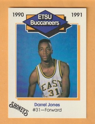 Darrel Jones East Tennessee State 1990-91 Card #7 Gaffney South Carolina