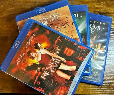 Resident Evil 1-4 [Blu-ray] Lot of 4 Extinction Afterlife Apocalypse Very Good