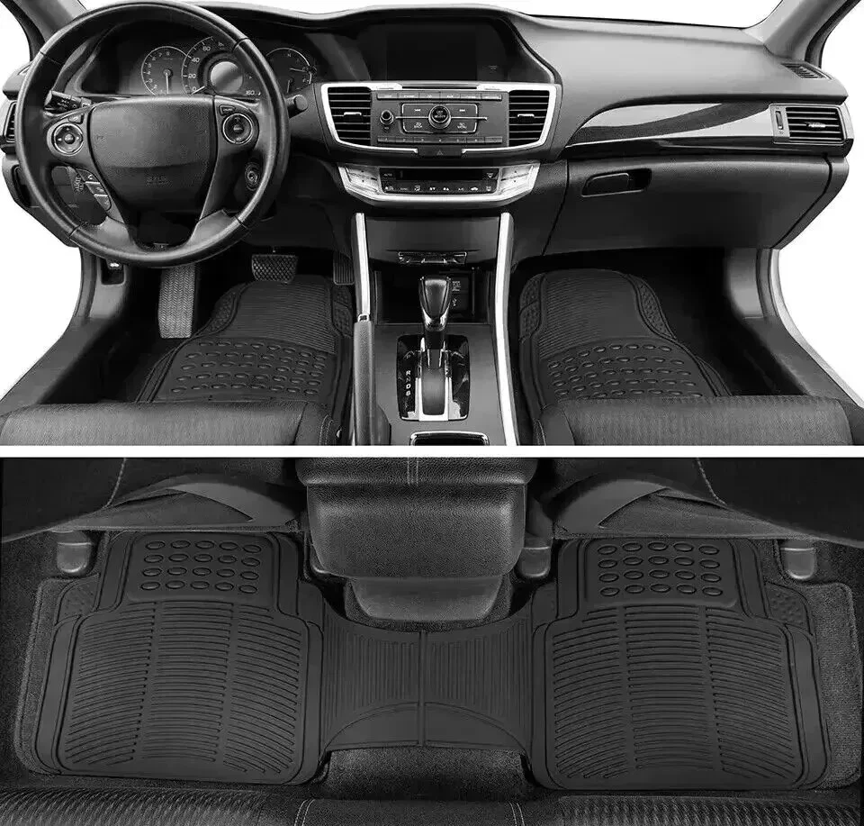 Para todos os tapetes de assoalho Nissan 3 peças de borracha ajuste personalizado protetor contra todas as condições climáticas - Imagem 4 de 4