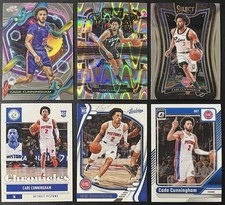 6 Card Lot Cade Cunninngham Detroit Pistons Rookie RC, Parallel, Cosmic & More