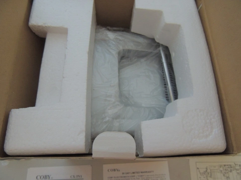 Coby CX-TV1 5" Analog CRT B&W Television / AM-FM Radio + Converter w Remote - Image 3 of 4