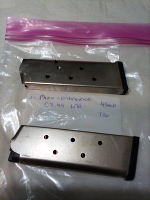 2 para ordinance c7.45 Lda 45acp magazines 7 rd