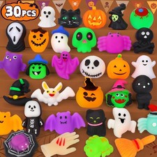 30Pcs Halloween Mochi Squishy Toys Halloween Party Favors for Kids Cute Hallo...