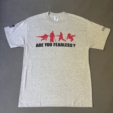 Jet Li&rsquo;s Fearless Shirt Mens Medium &ldquo;Are You Fearless?&rdquo; Movie Promo Short Sleeve