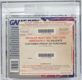 VGA 90 Sealed 1989 Nintendo Game Boy Basic Set DMG-01 - Pop Leader Sticker Seals