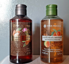 Yves Rocher Argan/Rose  Peach/Star Anise Bath  Shower Gel 6.7oz.