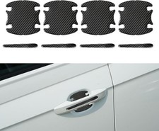 8 PCS Car Door Handle Protector Stickers, Reflective Rubber Door Bowl and Handle